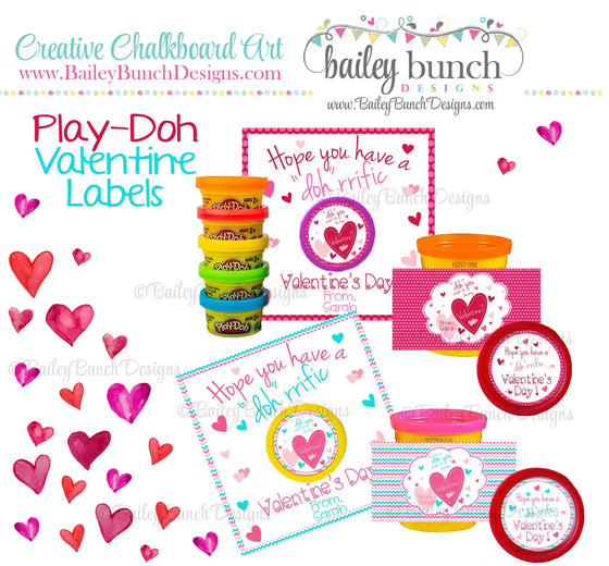 Playdoh Valentines, Playdoh "Doh"rrific, "Doh" You want to be my Valentine Favors VDAYADOH0520
