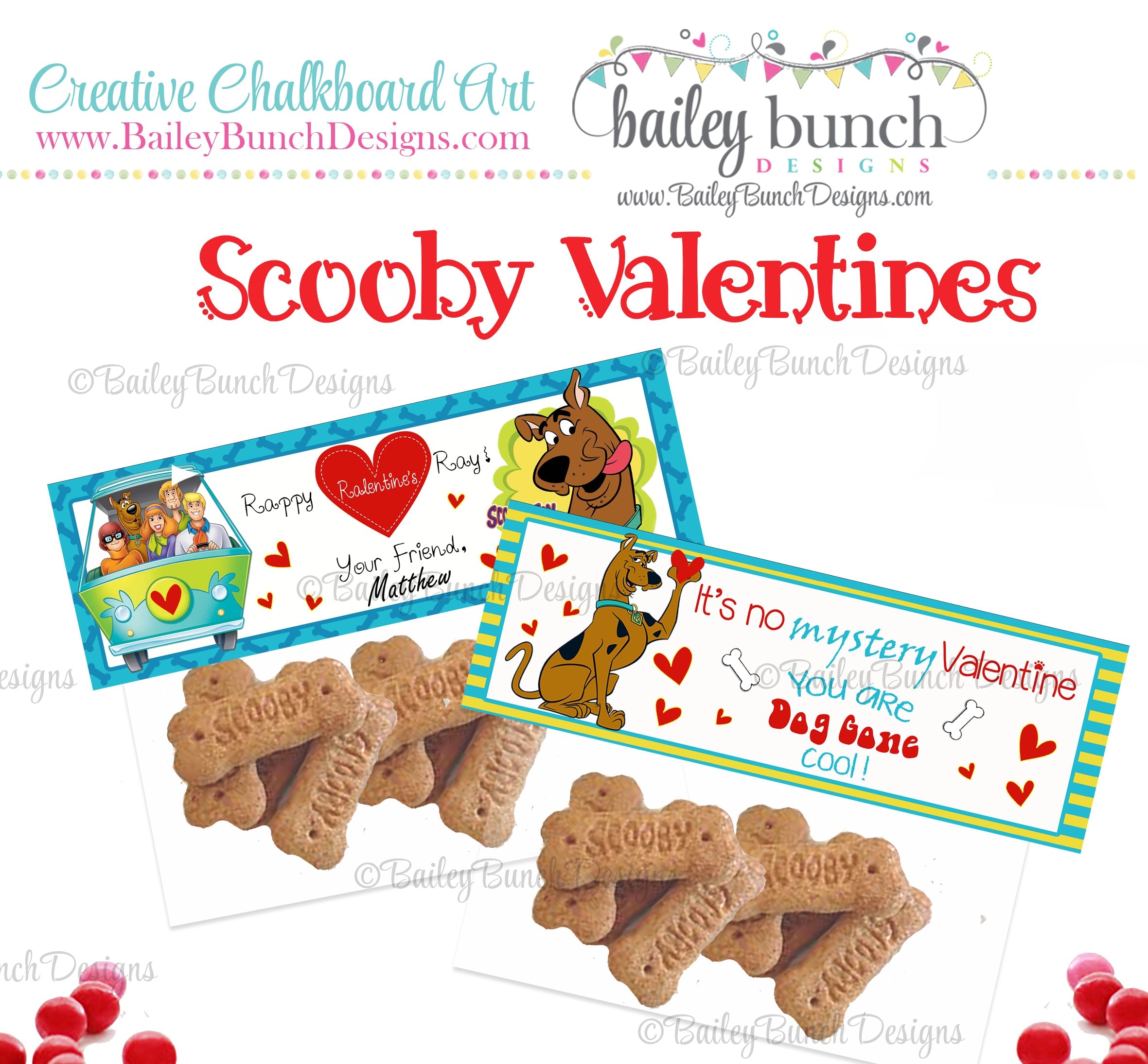 Scooby Doo Valentine Bag Toppers, Scooby-Doo Valentines VDAYSCOOBY0520 ...