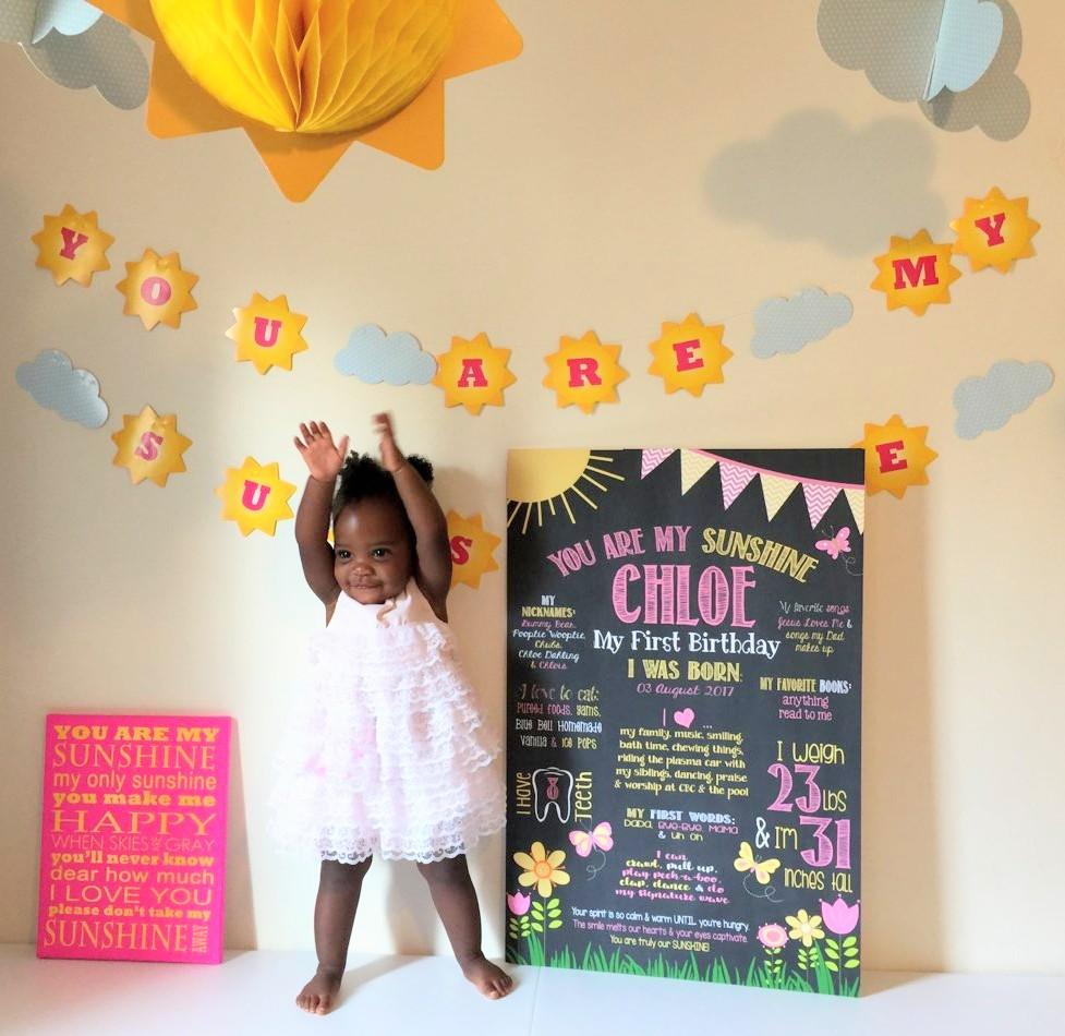 You are my Sunshine Birthday Chalkboard, SUNCHALK0520