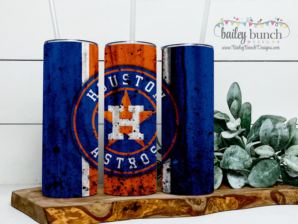 Baseball Astros Shimmer Glitter Tumbler TUMBA0520