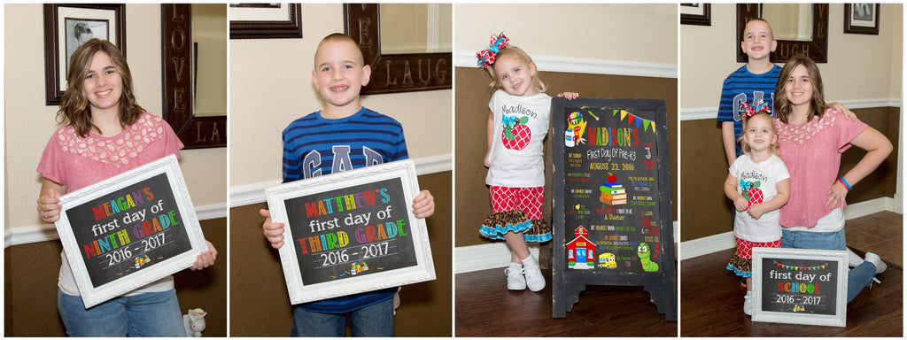 First Day of School Chalkboard, Last Day of School, ANY GRADE, any year SCHOOL2CHALK0520