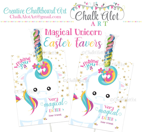 Magical Unicorn Birthday Favors, IDBDAYUNICORN0520