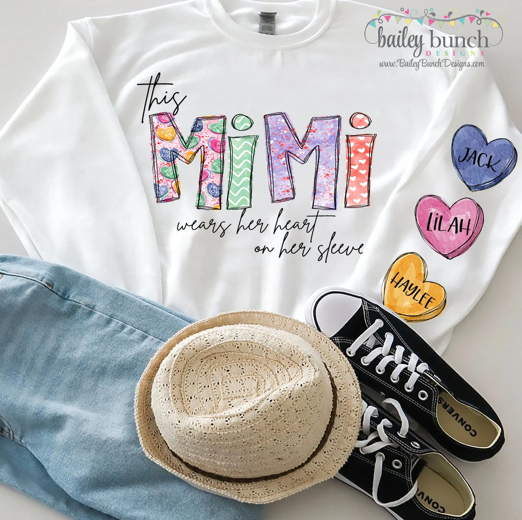 Valentines Heart on Your Sleeve Sweatshirt