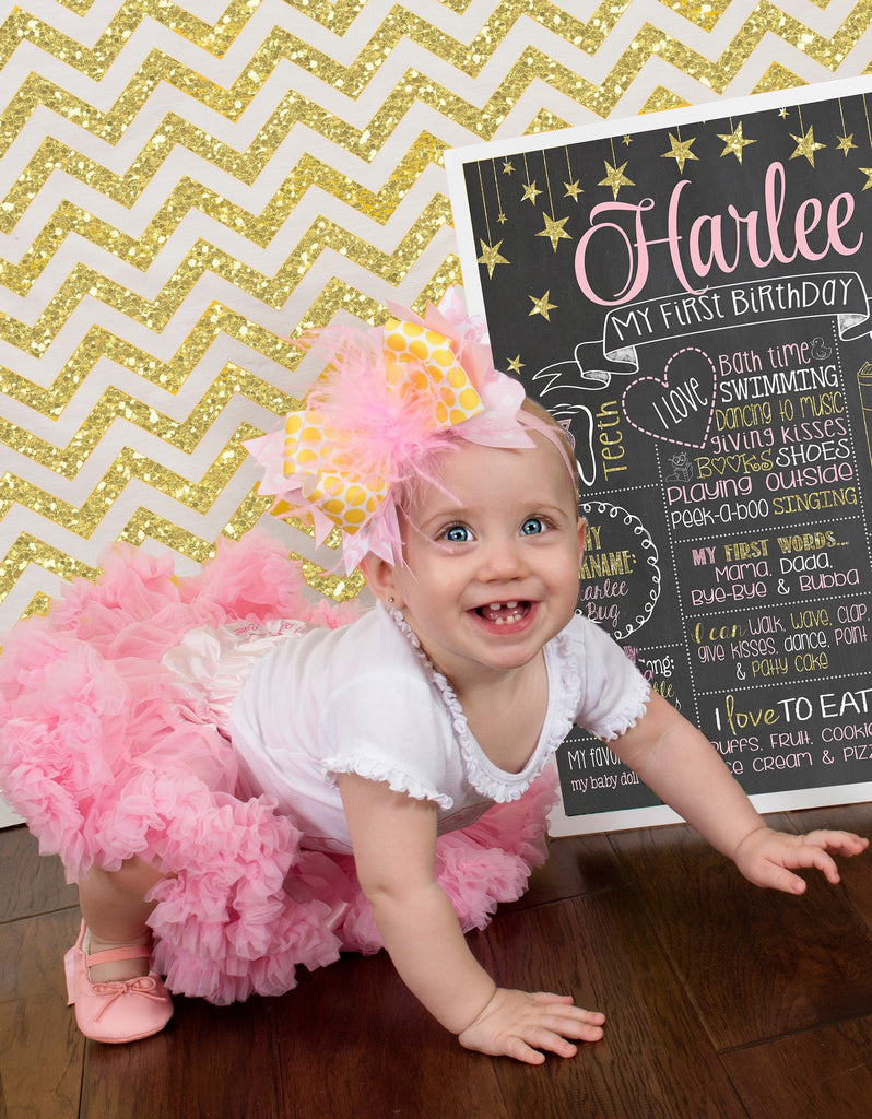 Twinkle Twinkle Little Star, Glitter Birthday Chalkboard, LITTLESTARCHALK0520