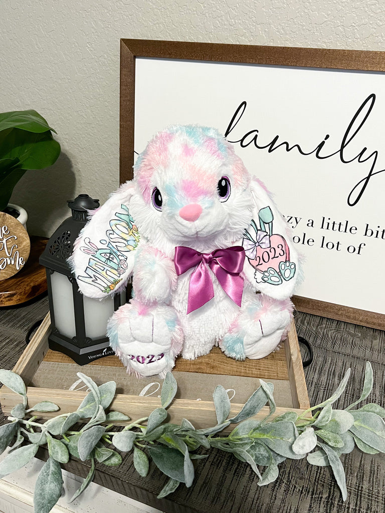Floppy Ears Easter Bunny Stuffed Plush Bunnies & Puzzles Personalized 13inch BUNNY130520